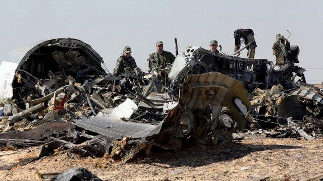Debris from Russian plane - file image