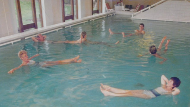 Picture of people using the baths courtesy of Droitwich Spa Heritage Centre