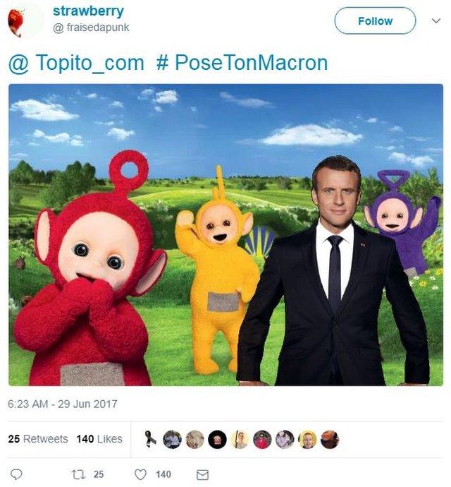 The president made a great addition to the teletubbies