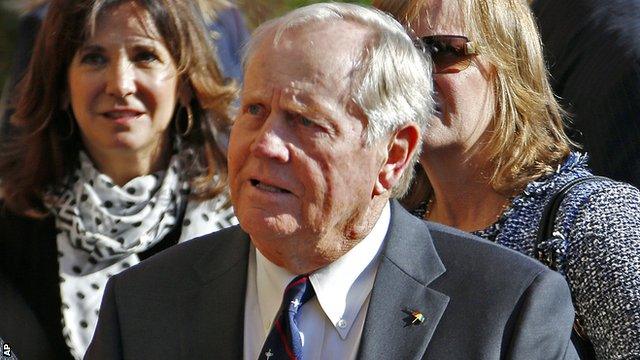 Eighteen-time Major winner Jack Nicklaus at the memorial service for Arnold Palmer