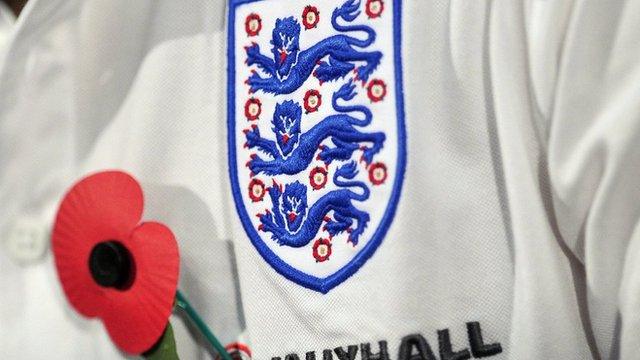 Poppy pinned on England shirt