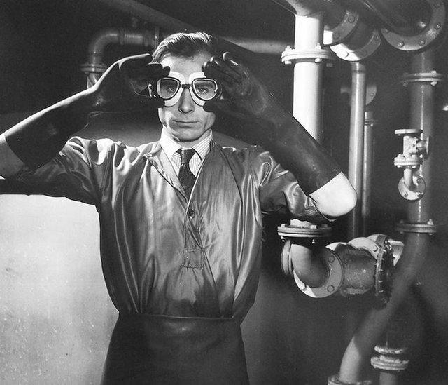 Engineer with goggles