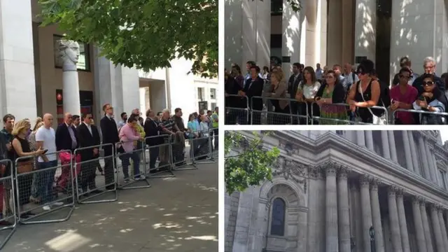 Crowds outside st paul's