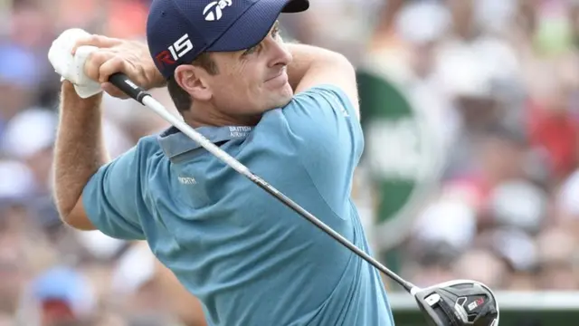 Justin Rose tees off