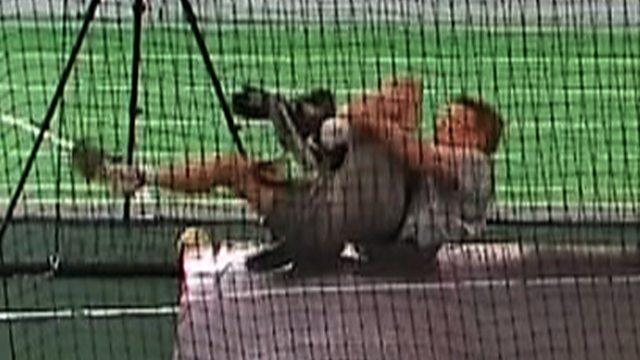 Photographer hit by shot put