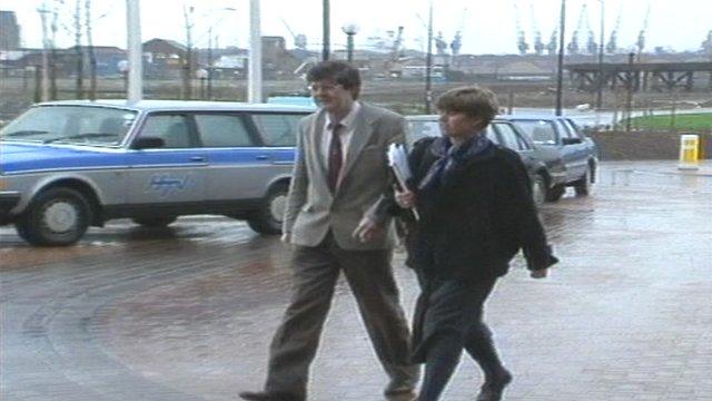 Councillors Mark Drakeford and Jane Hutt in the 1980s