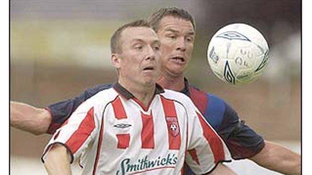 Action from the Derry City v Barcelona friendly at the Brandywell