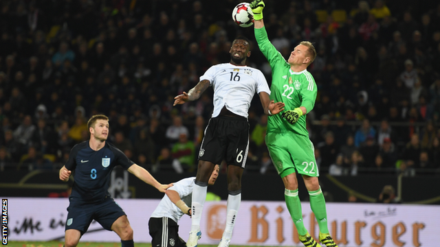 Antonio Rudiger helped Germany beat England in a friendly in March