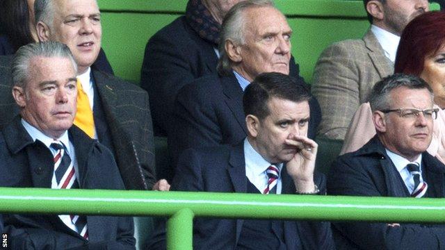 Rangers directors Paul Murray, Andrew Dickson and Stewart Robertson