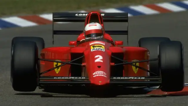 Nigel Mansell in his Ferrari in 1990