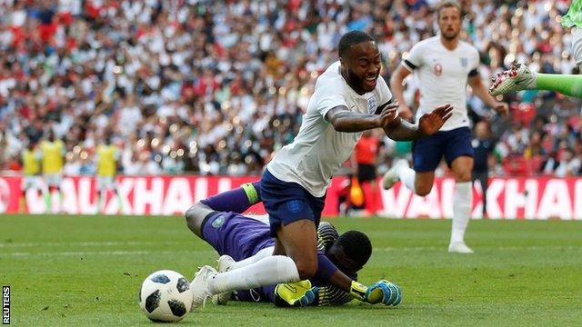 England forward Raheem Sterling