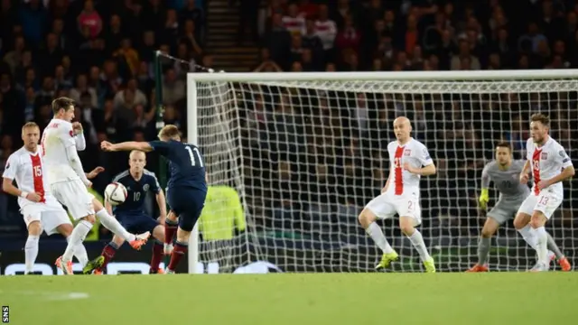 Matt Ritchie cracks in Scotland's equaliser