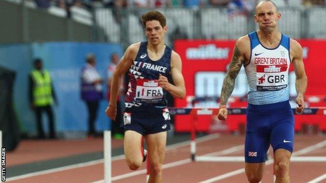 Dai Greene at the London Athletics World Cup