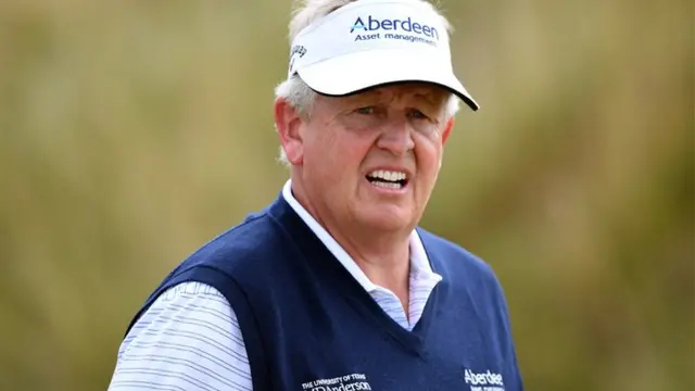 Colin Montgomerie looks on