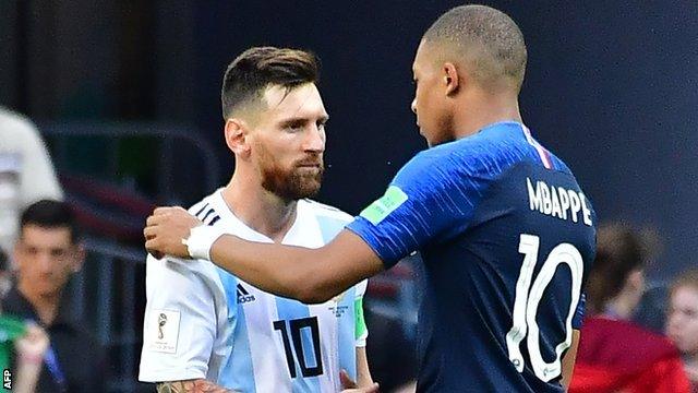 Lionel Messi and Kylian Mbappe