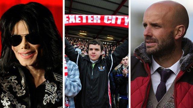 Michael Jackson, Exeter City fan and manager Paul Tisdale
