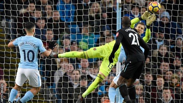 West Ham goalkeeper Adrian made six saves in total, including five in the second half.