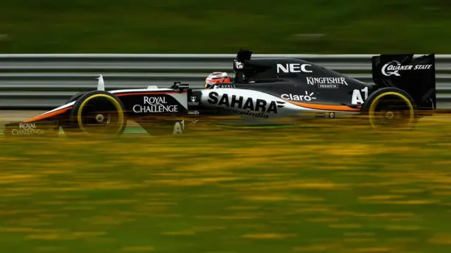 Nico Hulkenberg in his Force India during qualifying for the Austrian Grand Prix