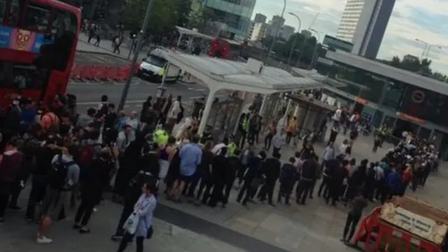 Shepherds Bush bus queue