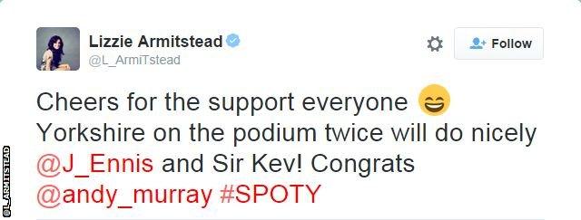 Lizzie Armitstead tweet snip