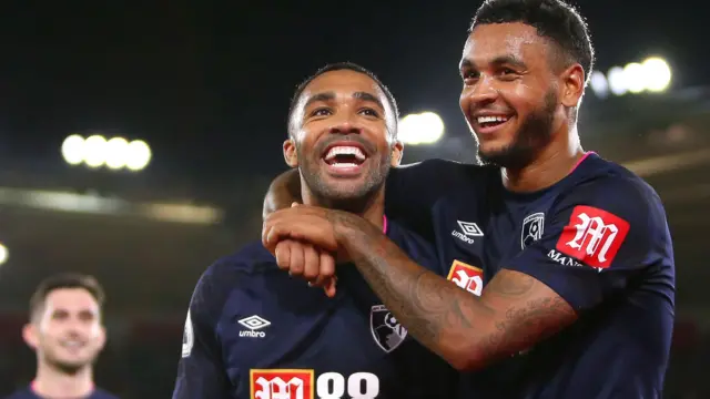 Callum Wilson and Josh King celebrate 