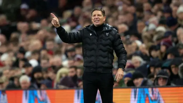 Oliver Glasner, Manager of Crystal Palace on the sideline