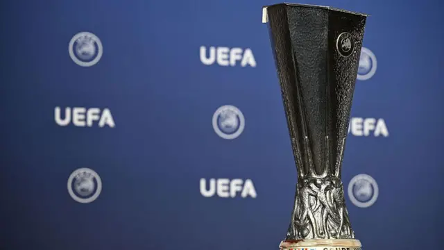 Europa League trophy on display at Uefa