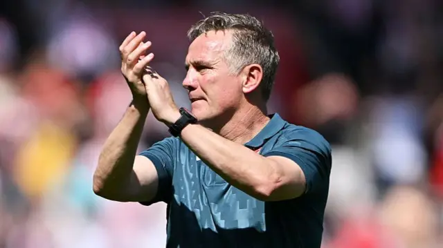 Wrexham manager Phil Parkinson applauds