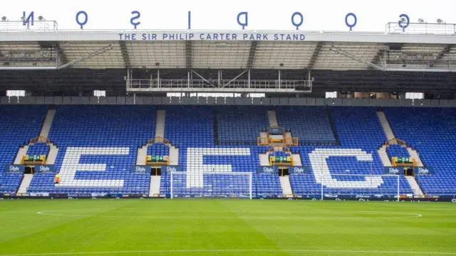 General view of Goodison Park during the Premier League match between Everton and Crystal Palace at Goodison Park