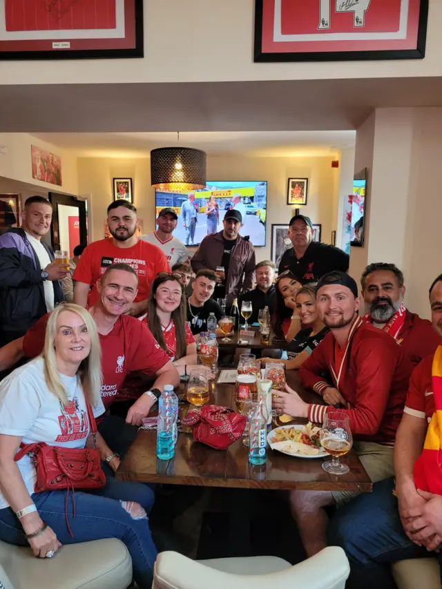 Liverpool fans on Anfield Road