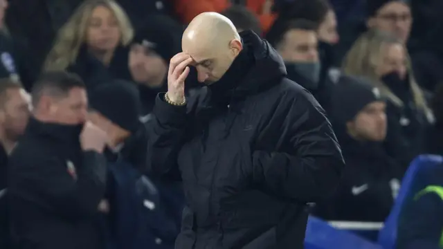 Enzo Maresca looks disappointed