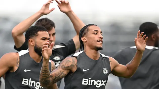 Joao Pedro in training with Chelsea