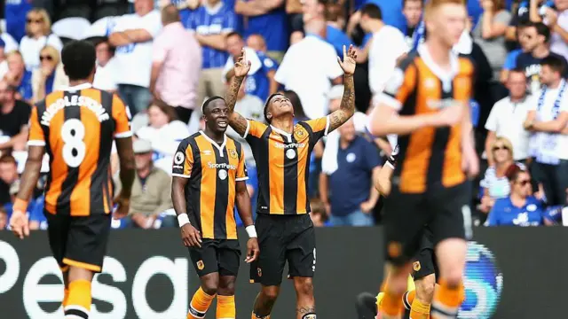 Hull City players Abel Hernandez and Adama Diomande