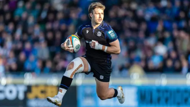 Scotland back Kyle Rowe in action for Glasgow Warriors against Connacht