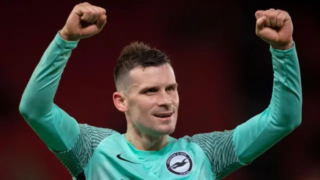 Pascal Gross of Brighton & Hove Albion celebrates