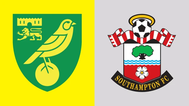 Norwich City and Southampton club badges