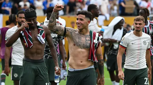 Chelsea celebrate win over Fluminense