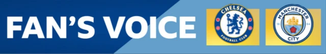 Fan's Voice logo features Chelsea and Man City crests
