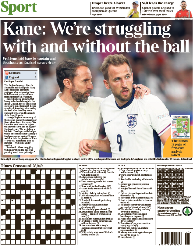 Times back page