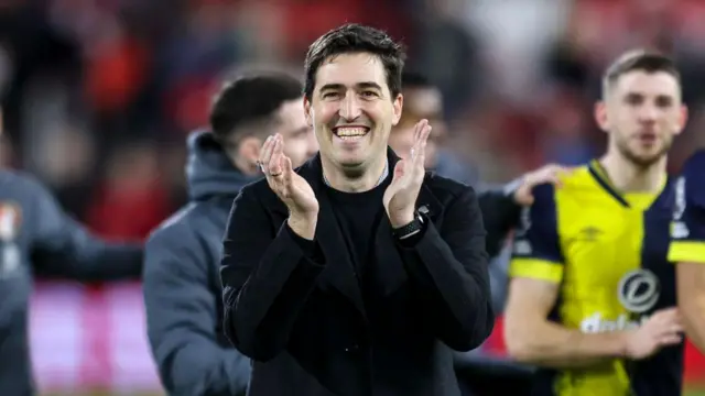 Head coach Andoni Iraola of Bournemouth after his sides 3-2 win during the Premier League match between Nottingham Forest and AFC Bournemouth