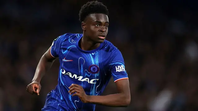 Tyrique George in a blue Chelsea shirt