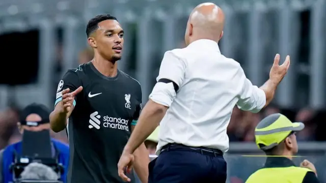 Trent Alexander-Arnold and Arne Slot