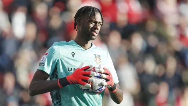 Wrexham goalkeeper Arthur Okonkwo at Rotherham last weekend