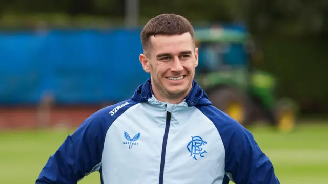 Tom Lawrence in Rangers training