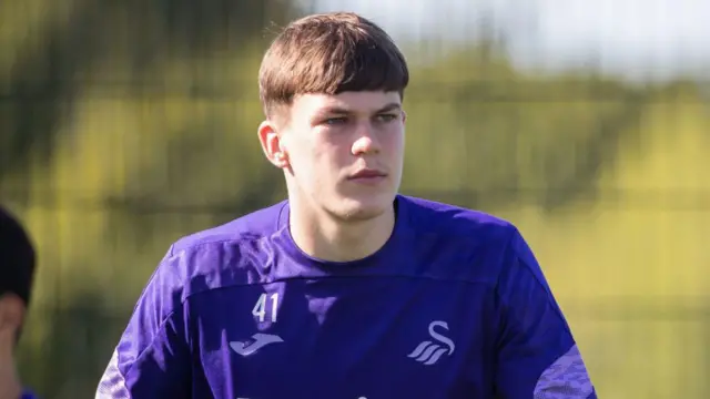 Sam Parker in Swansea training