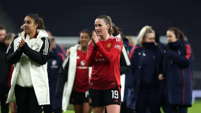 Elisabeth Terland on the pitch after the match