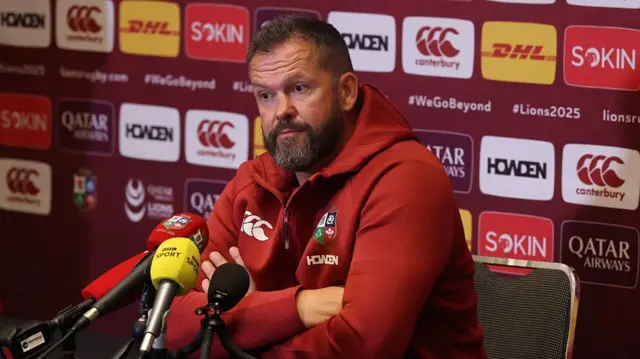 Andy Farrell faces the media in Sydney