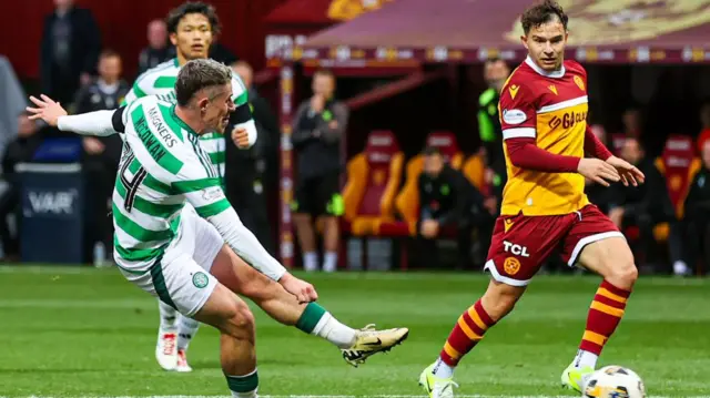 Luke McCowan's strike sent Celtic on their way to victory at Fir Park