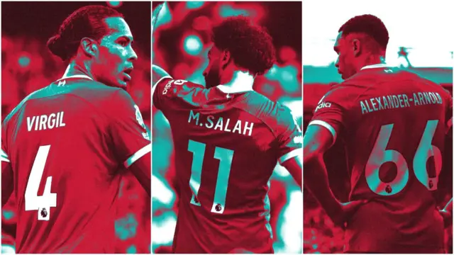 Virgil van Dijk, Mo Salah and Trent Alexander-Arnold