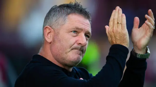 Dundee Manager Tony Docherty during a William Hill Premiership match between Motherwell and Dundee at Fir Park